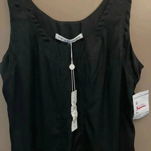NWOT Trina  Turk black silk top - Picture 2 of 7